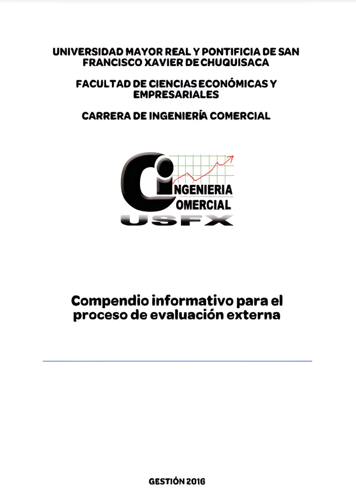 Compendio informativo para el proceso de evaluaciòn externa