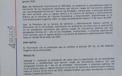 RESOLUCIÓN VICERRECTORAL NRO 006-2025