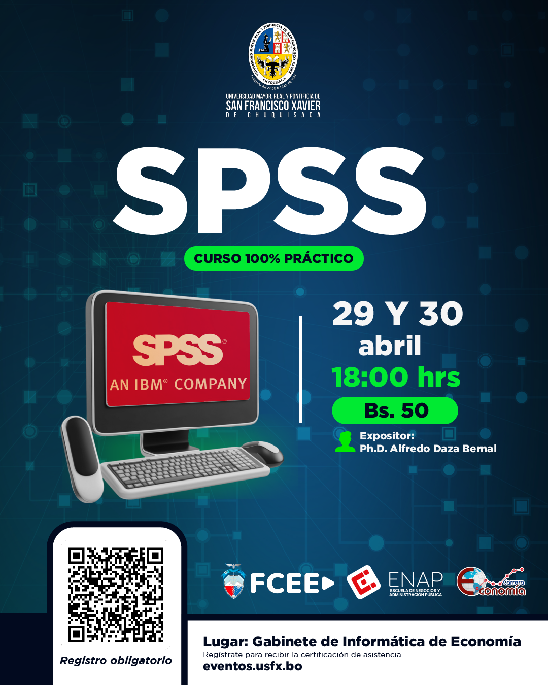 Curso presencial de SPSS para profesionales.