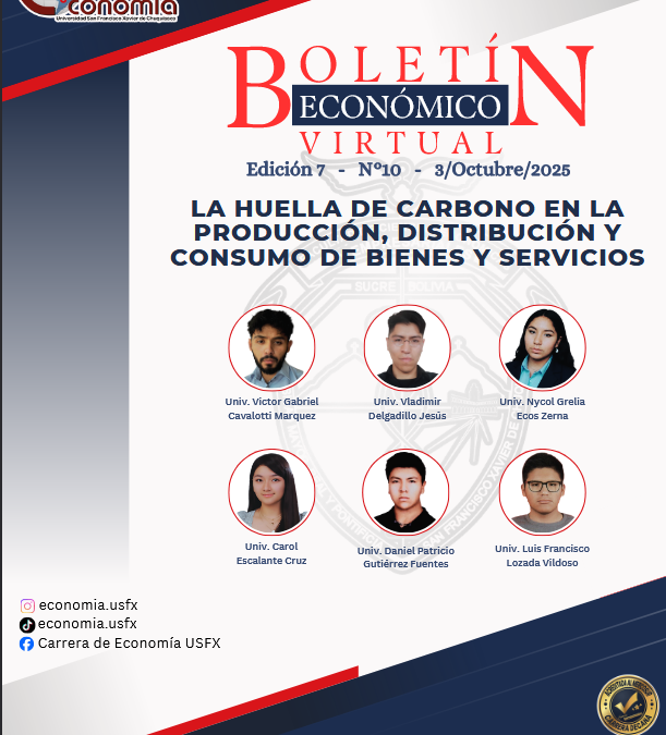 LA HUELLA DE CARBONO EN LA PRODUCCIÓN, DISTRIBUCIÓN Y CONSUMO DE BIENES Y SERVICIOS | BOLETÍN ECONÓMICO VIRTUAL EDICIÓN 7 No 10
