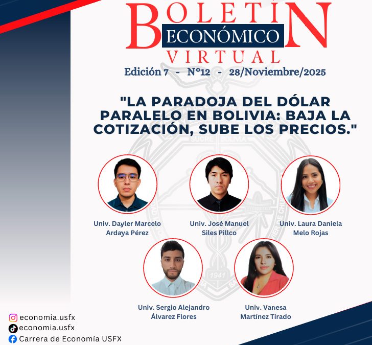 LA PARADOJA DEL DÓLAR  PARALELO EN BOLIVIA: BAJA LA  COTIZACIÓN, SUBE LOS PRECIOS | BOLETÍN ECONÓMICO VIRTUAL EDICIÓN 7 No 12