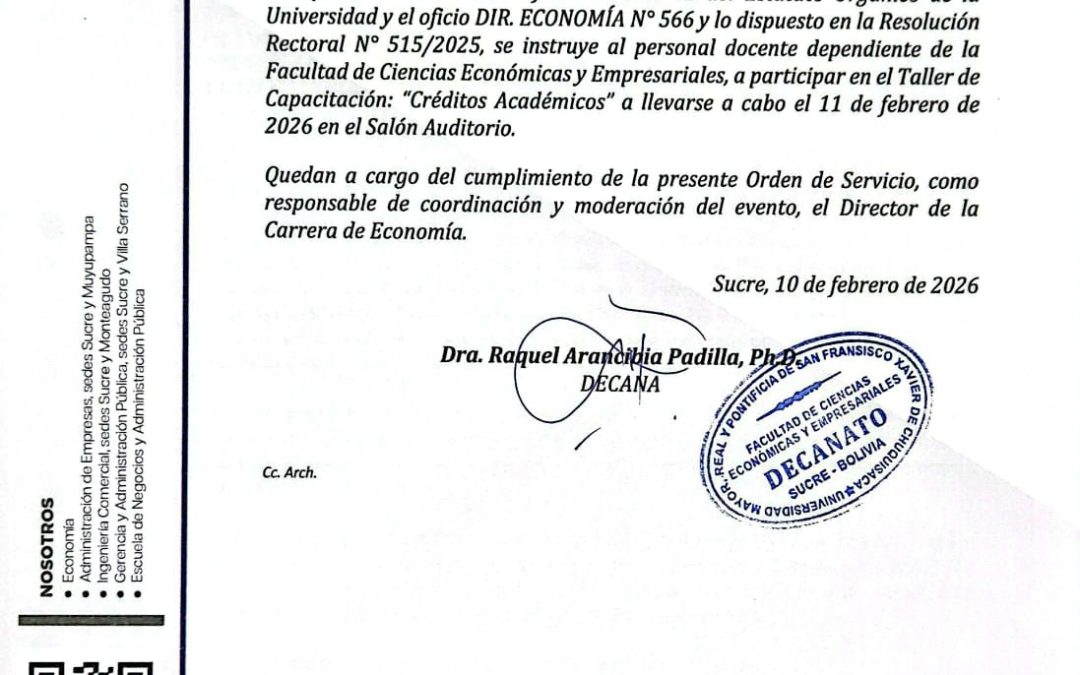 ORDEN DE SERVICIO 03-26