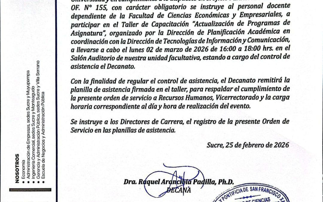 ORDEN DE SERVICIO 06-26