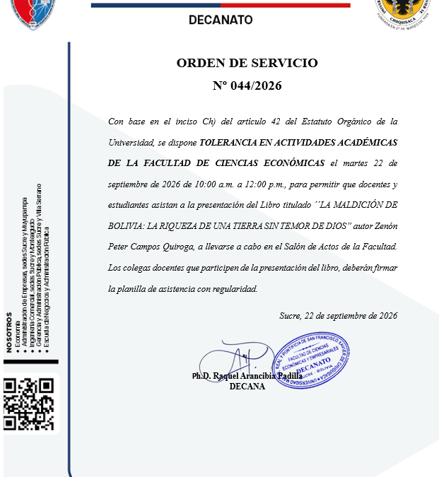 ORDEN DE SERVICIO NRO 44-2026